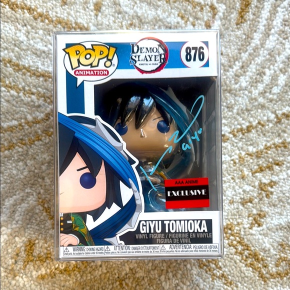 SIGNED Giyu Tomioka Funko Pop Vinyl Figure